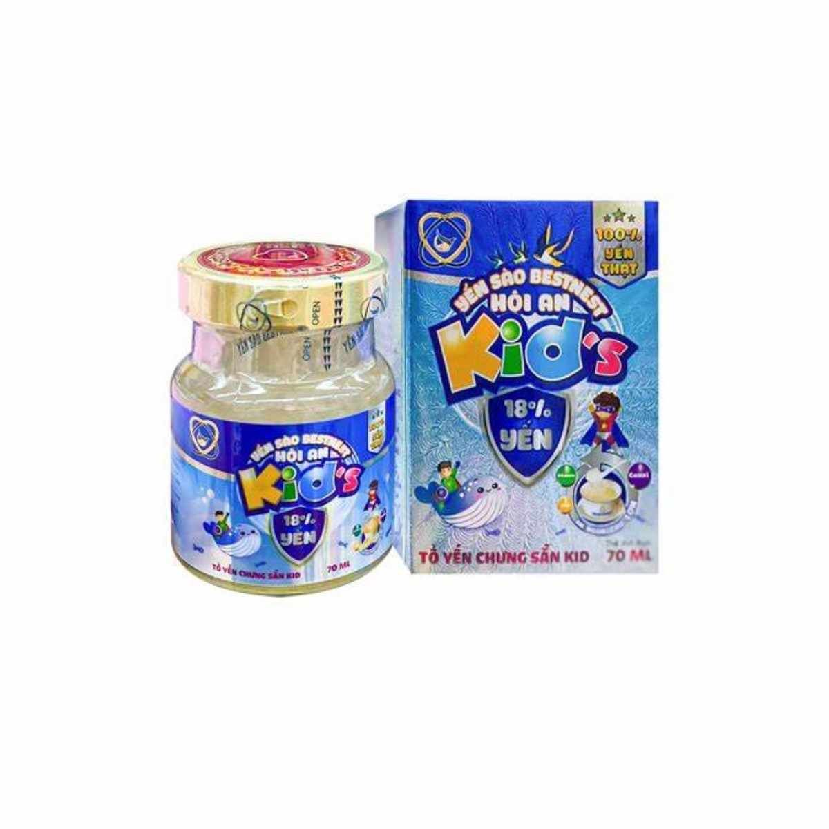 Hộp 1 hũ Tổ yến chưng sẵn BESTNEST HỘI AN 18% Kid 70 ml