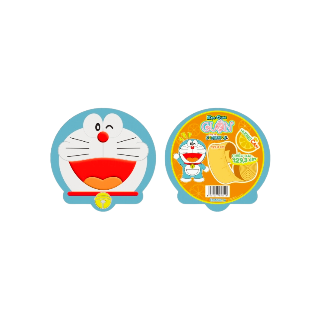 Kẹo gum cuộn Doraemon Lotte hương Cam 56G (I0016377)
