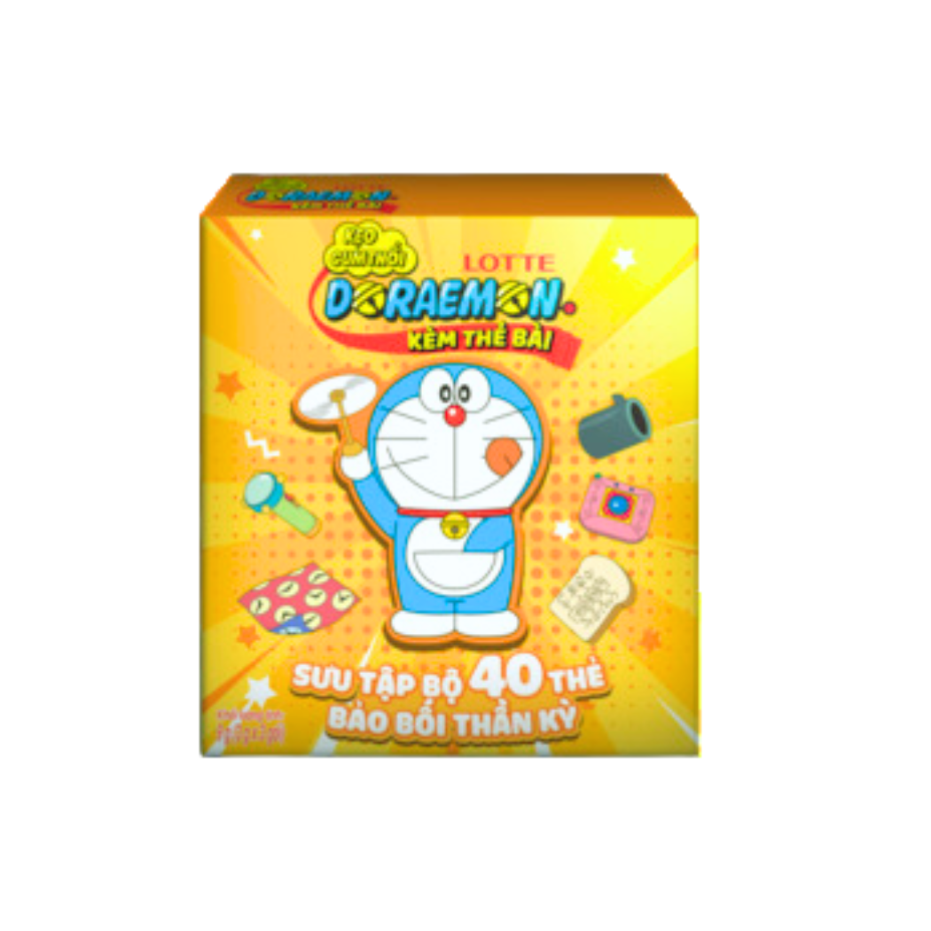 Kẹo gum thổi Doraemon Lotte kèm thẻ bài 9G (I0016378)