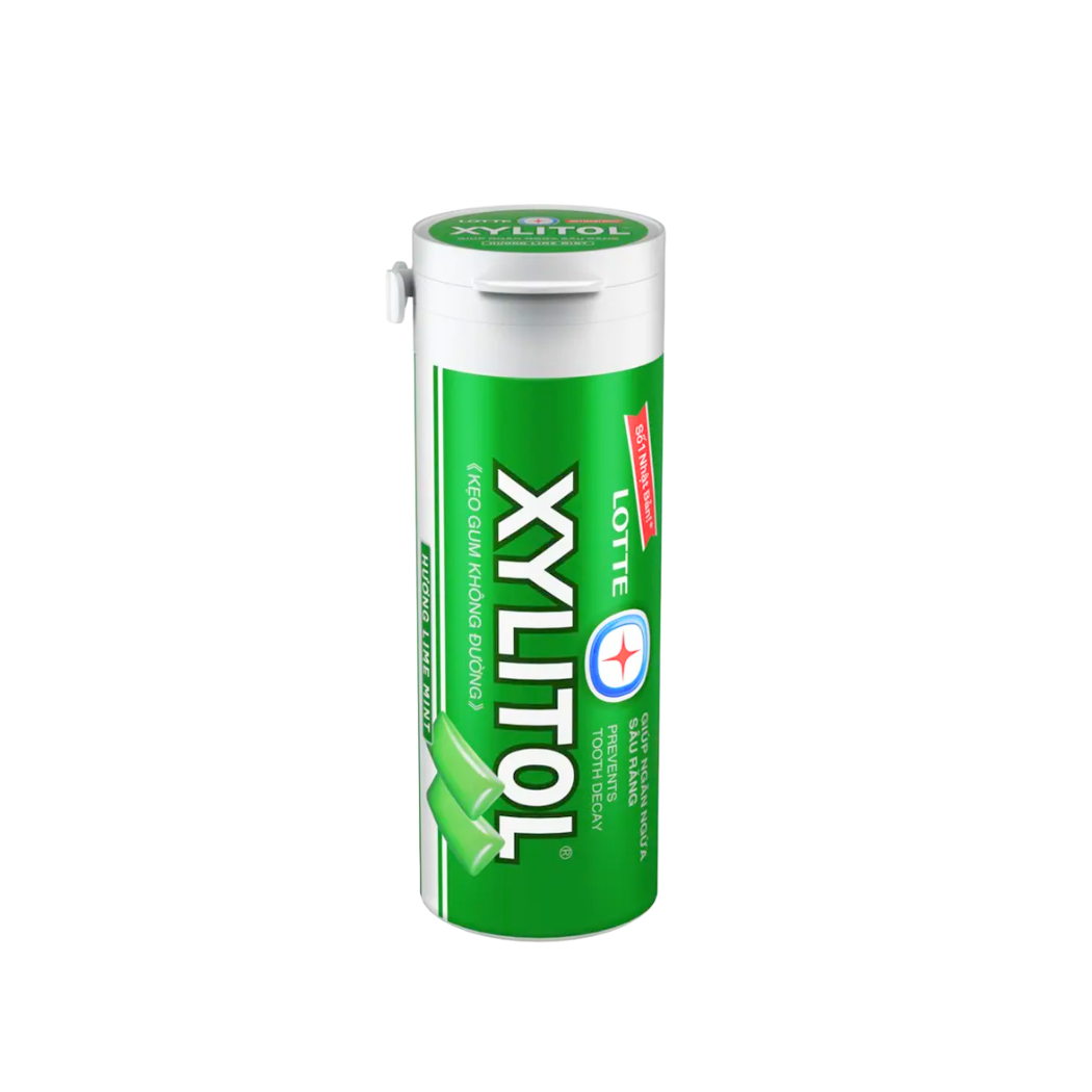 Kẹo gum Xylitol Lotte không đường hương Lime Mint 26,1G (I0016372)