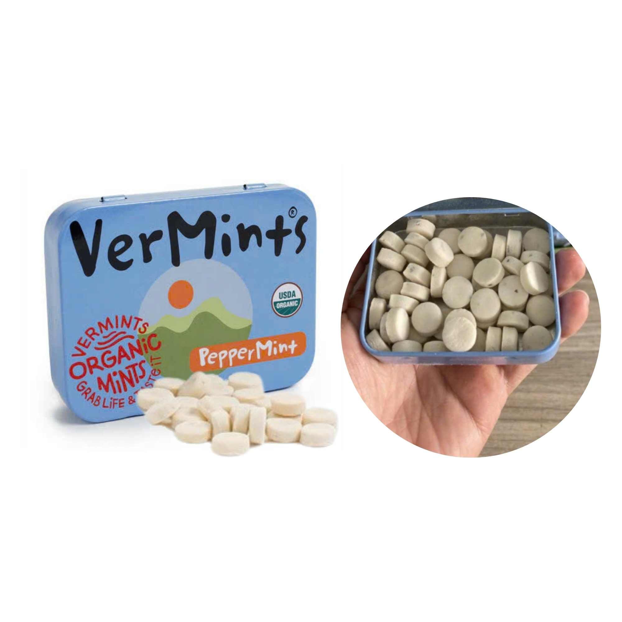 Kẹo hữu cơ vị bạc hà xanh Vermints 40 g