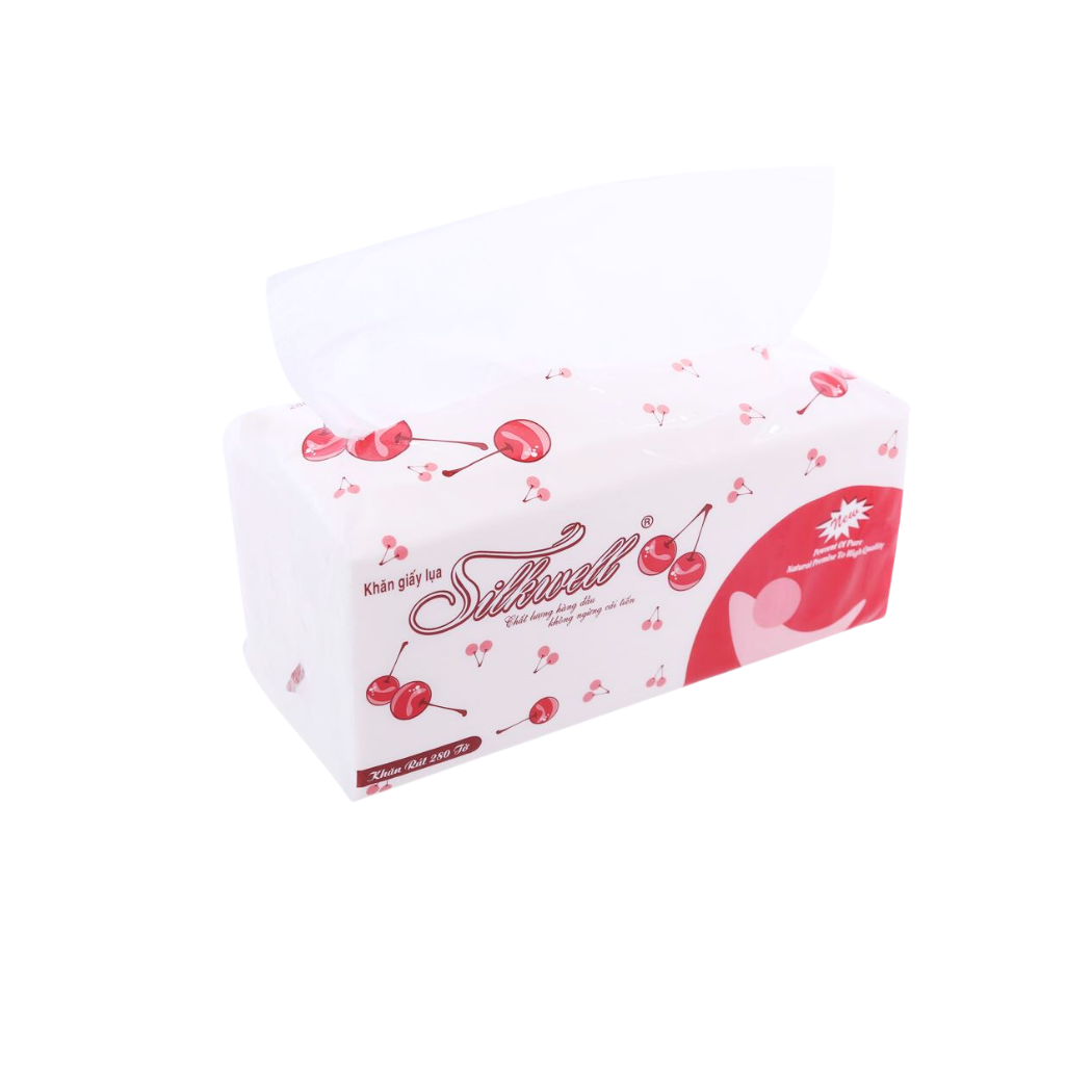 Khăn giấy lụa Silkwell gói 20*18.5cm 2 lớp 280 tờ