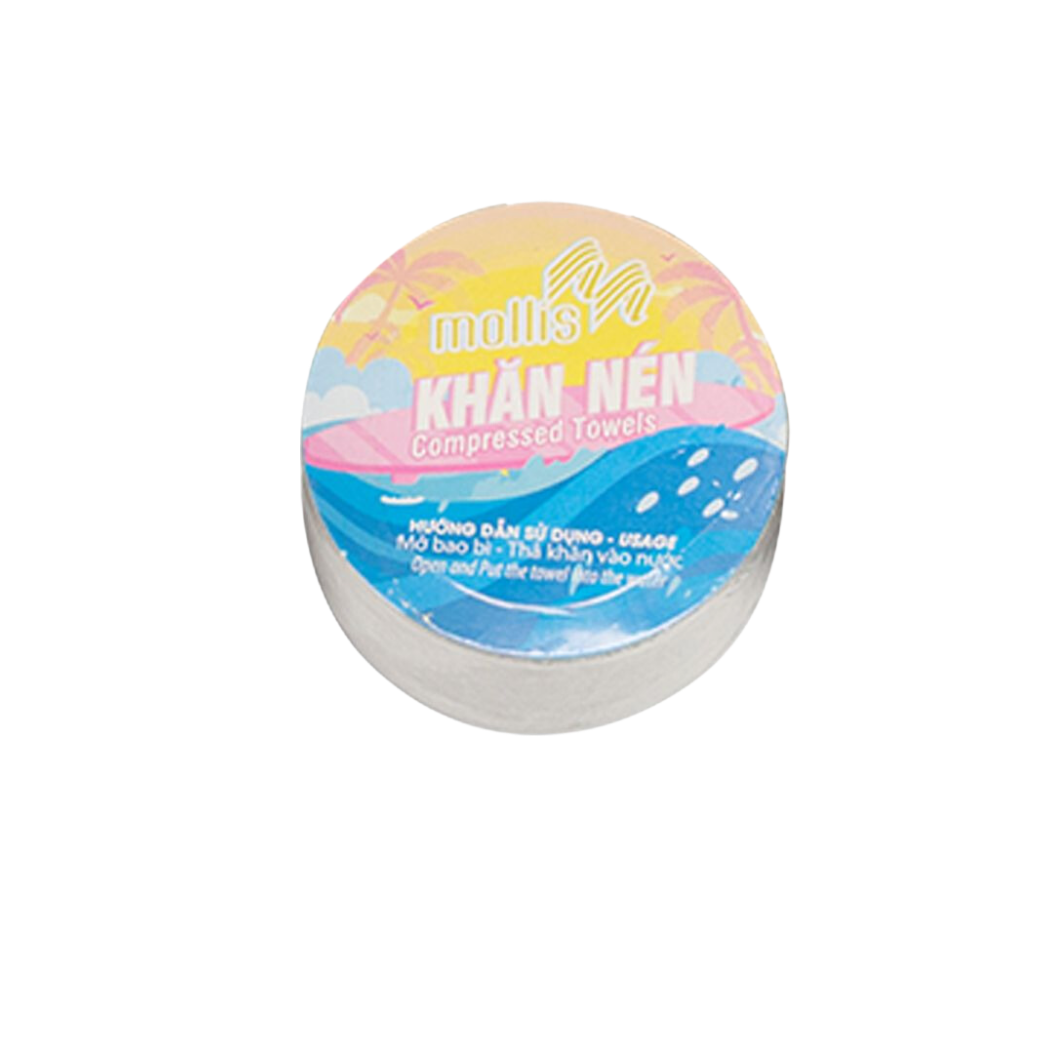 Khăn tay nén cotton Mollis HNEN 28*42cm