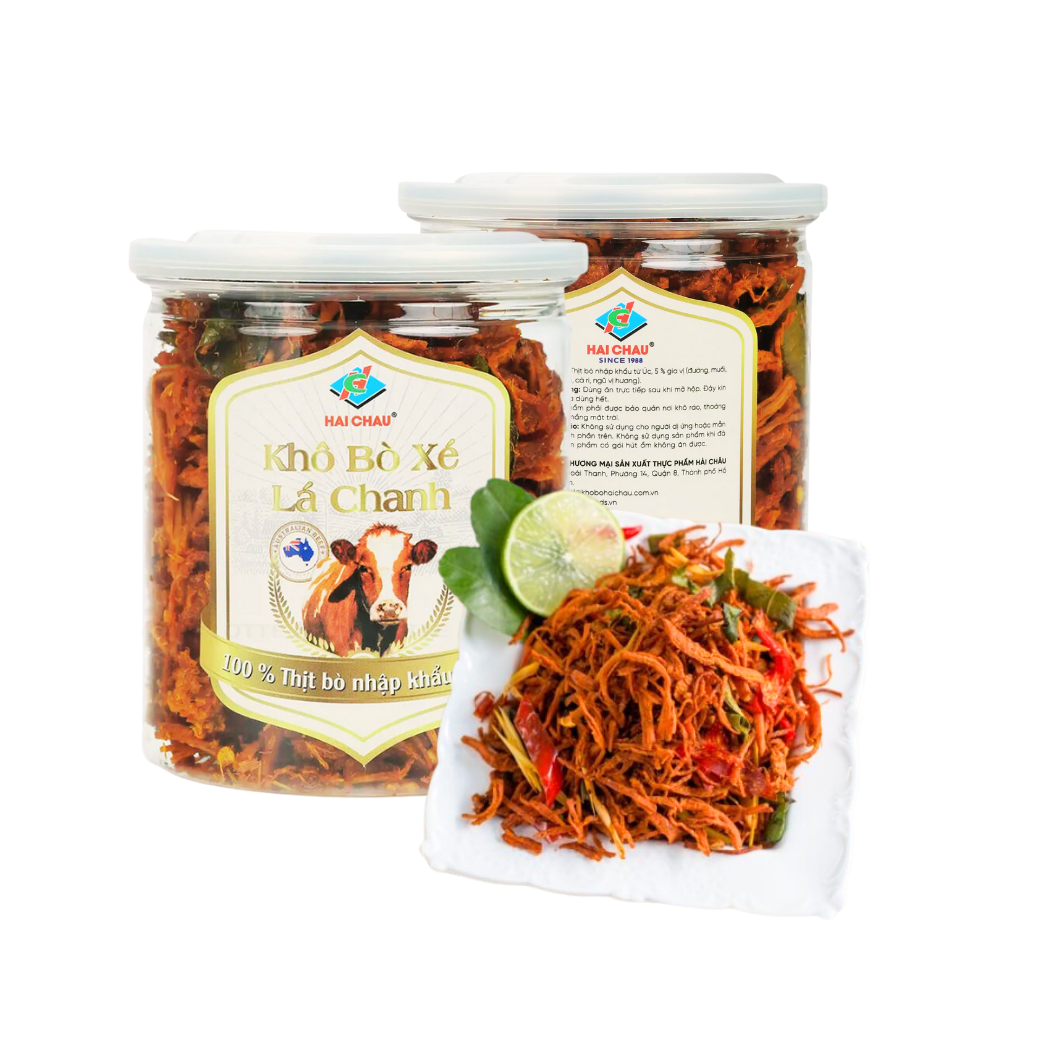 Khô bò Xé Lá Chanh Hải Châu hũ 100 g