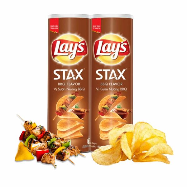 Khoai tây miếng vị sườn nướng Lay's Stax