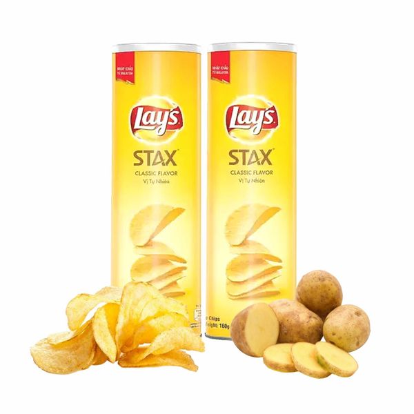 Khoai tây miếng vị tự nhiên Lay's Stax