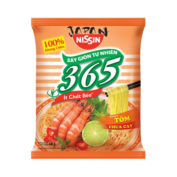 Mì ăn liền vị tôm chua cay 365 Nissin