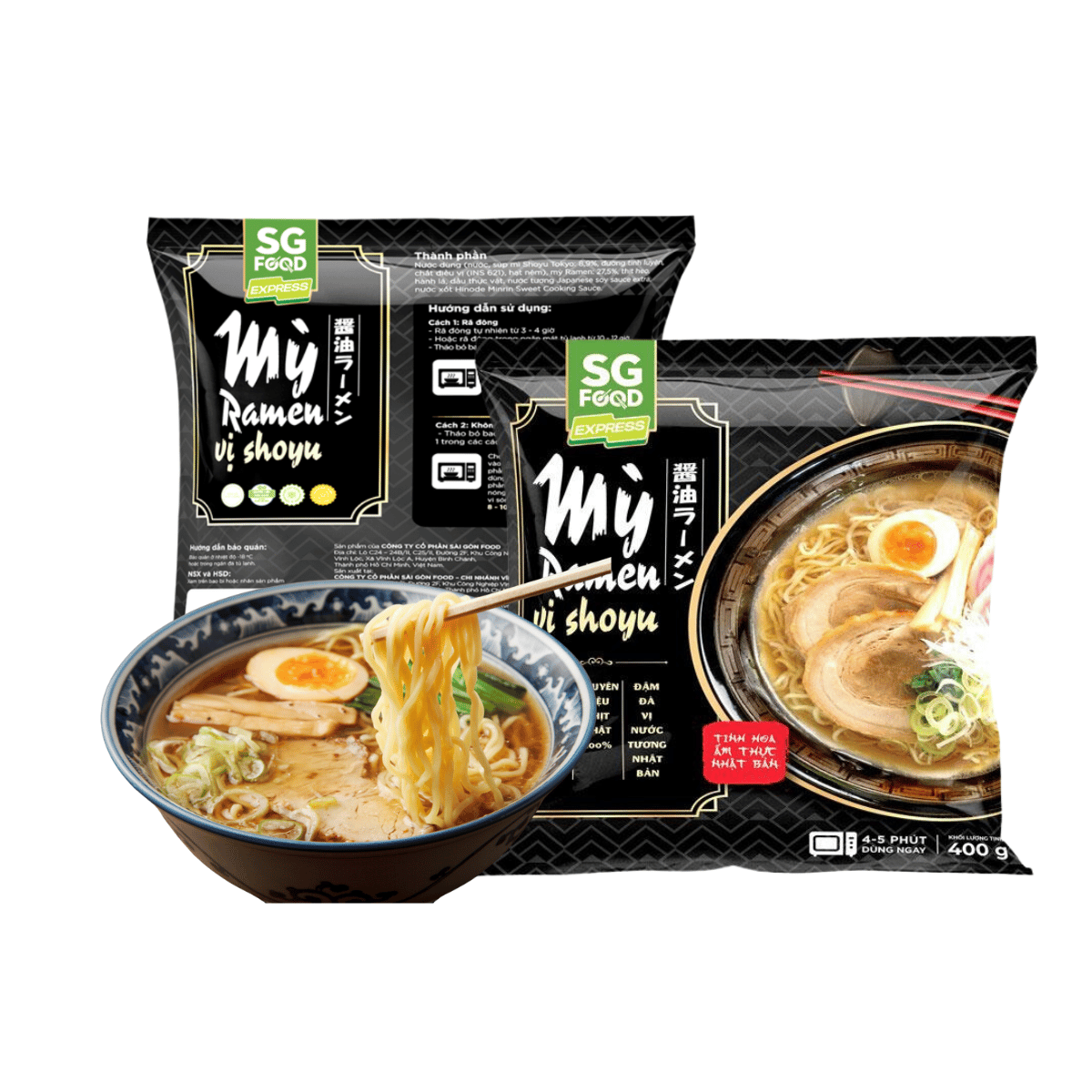 Mì ramen vị shoyu SG Food 400G