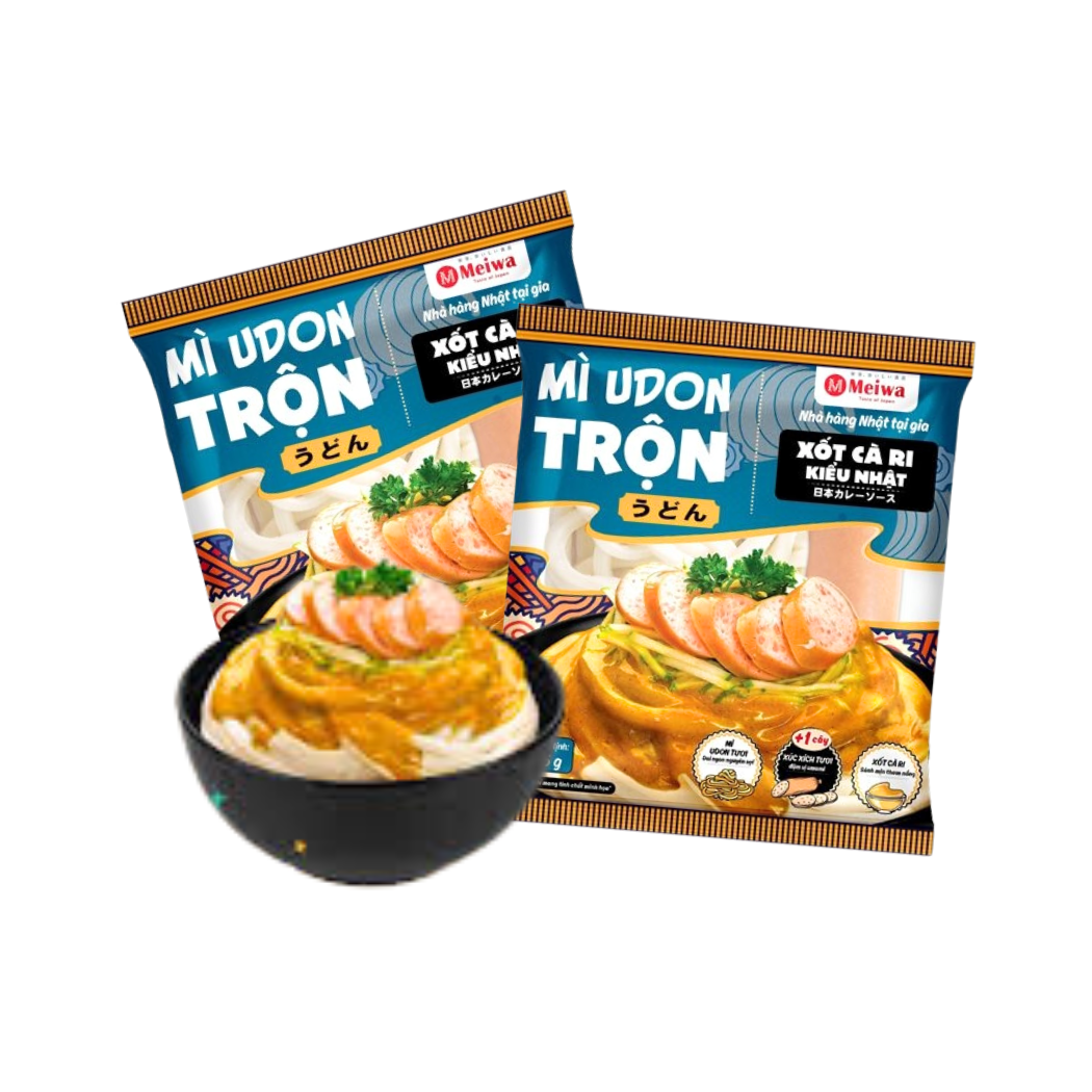 Mì Udon trộn xốt cà ri kiểu Nhật Meiwa 160 g