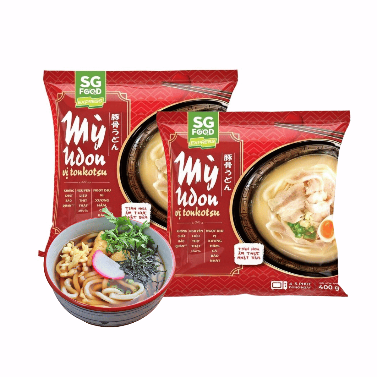 Mì udon vị Tonkofsu SG Food 400G