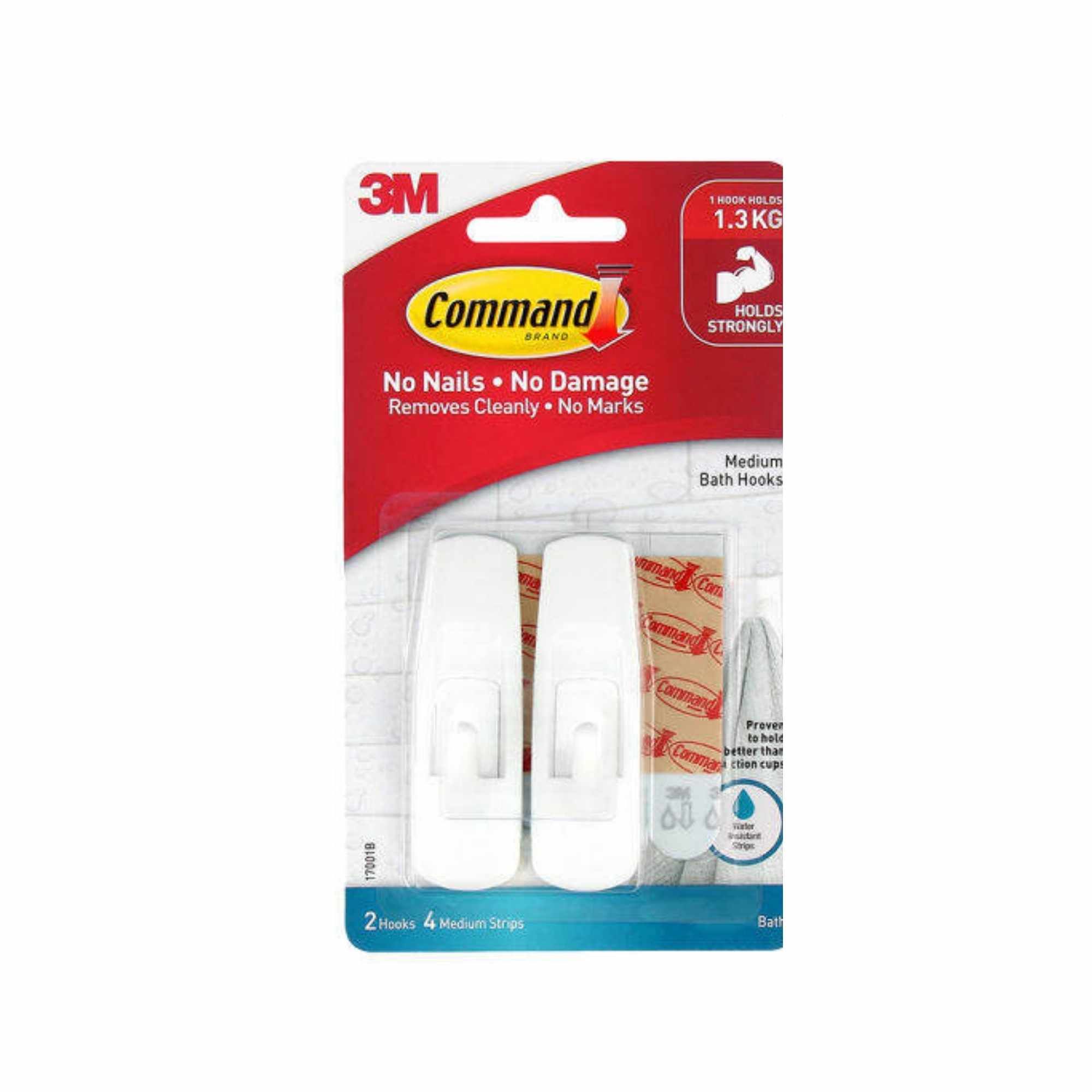 Móc vuông chống thấm nước 3M vỉ 2 cái