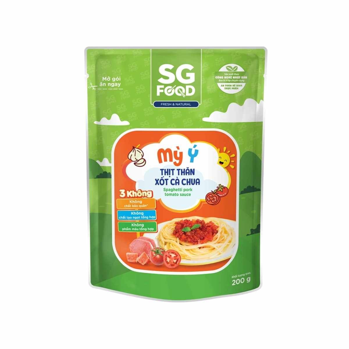 Mỳ Ý thịt thăn xốt cà chua SG Food gói 200 g