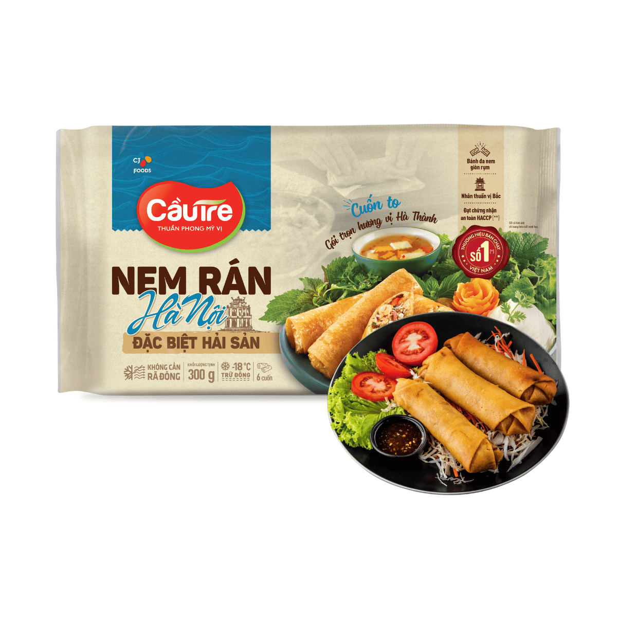 Nem rán Hà Nội đặc biệt hải sản Cầu Tre 300g