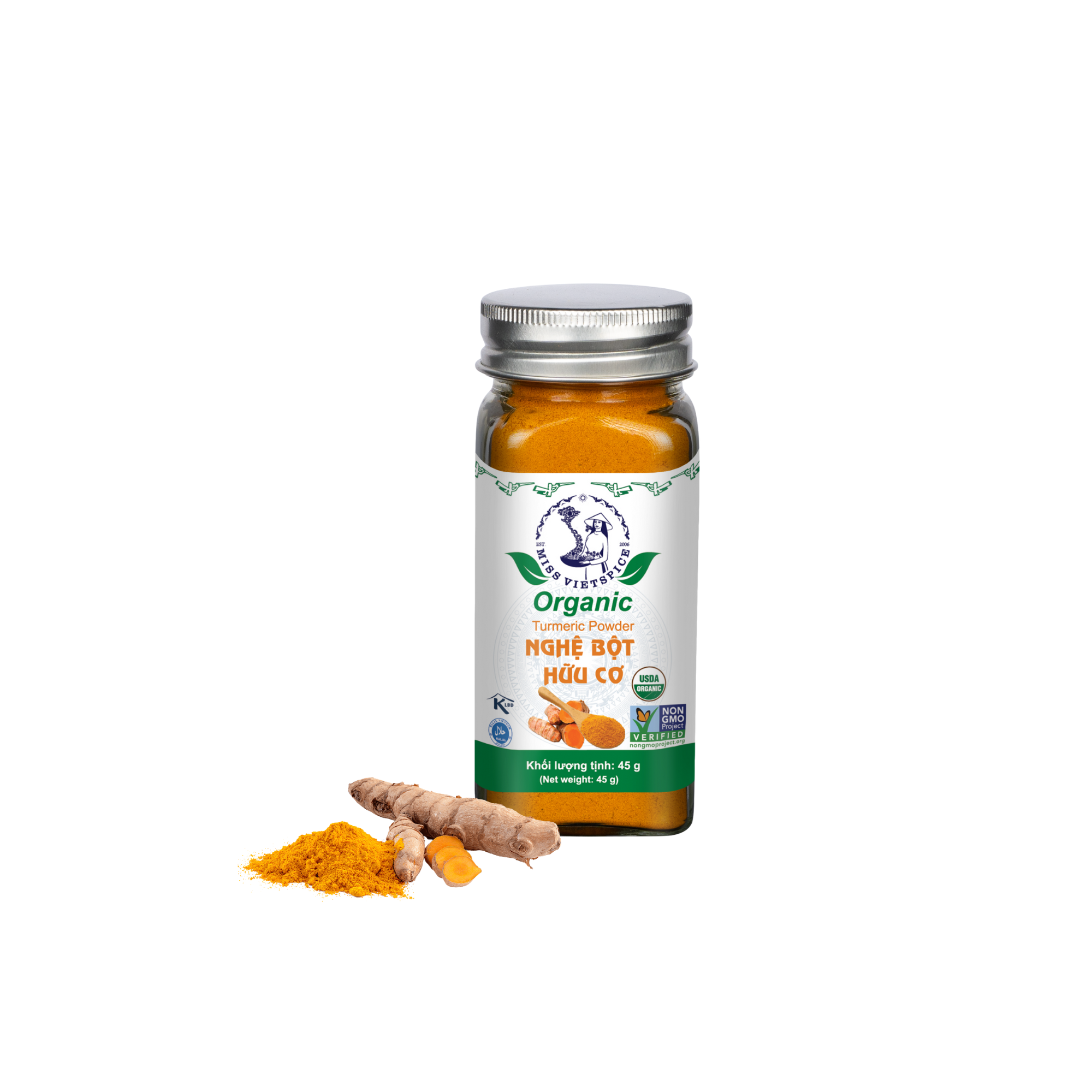 Nghệ Bột Hữu Cơ Miss vietspice hũ 55 g