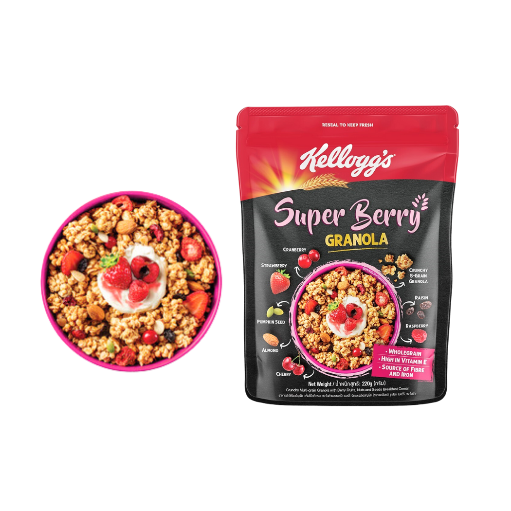 Ngũ Cốc Granola Kellogg’S Super Berry túi 220 g