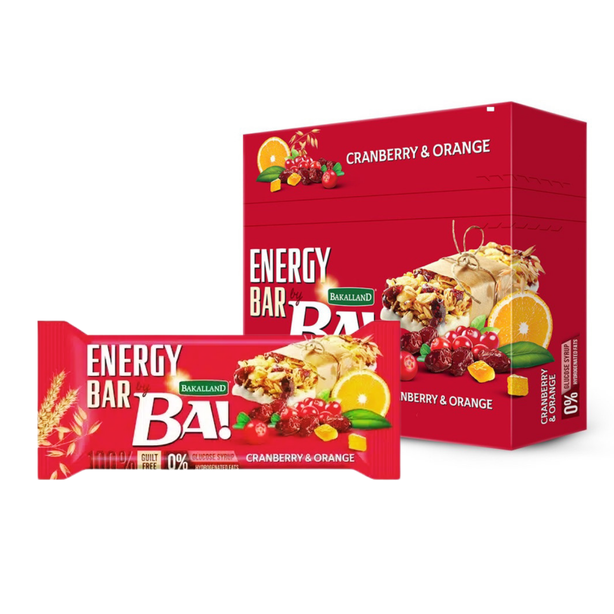 Thanh ngũ cốc năng lượng Bakalland BA! Nam việt quất và cam 120 g (I0015788)