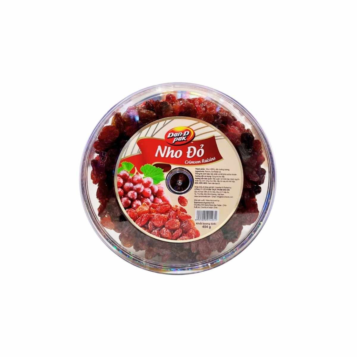 Nho khô đỏ Dan.D.Pak hộp 454 g