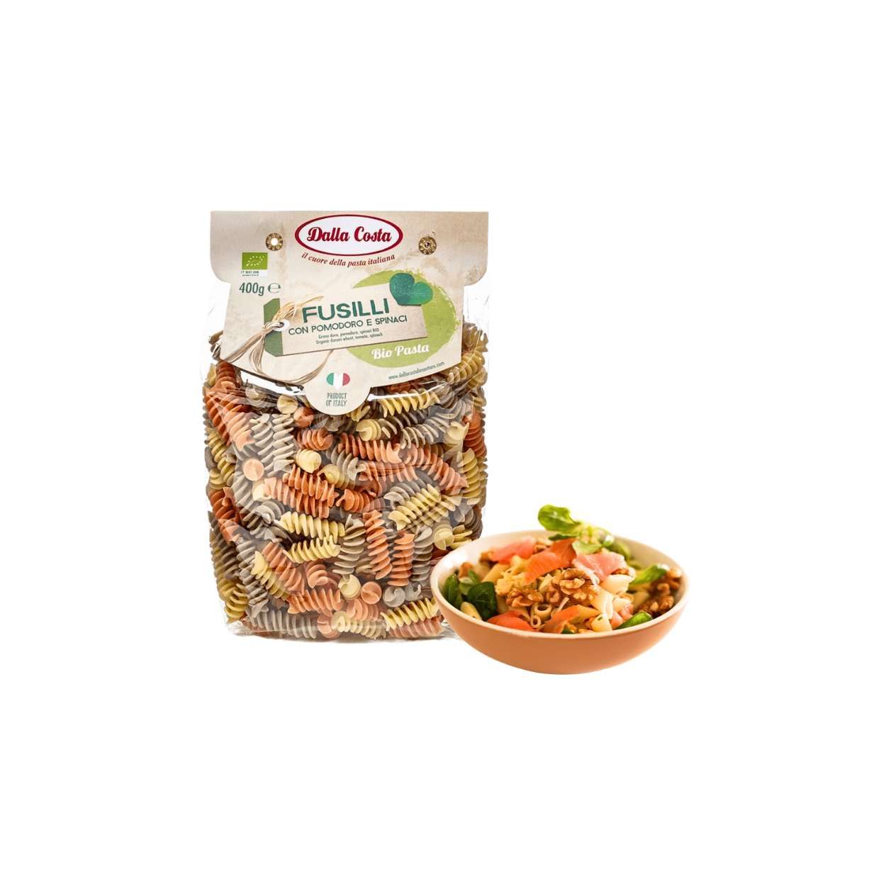 Nui xoắn rau củ hữu cơ Dalla Costa gói 400g (I0020340)