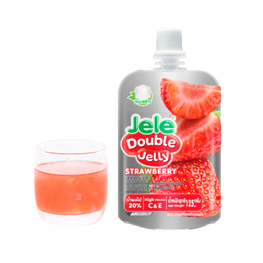 Nước ép trái cây thạch Jele hương Dâu gói 125 g