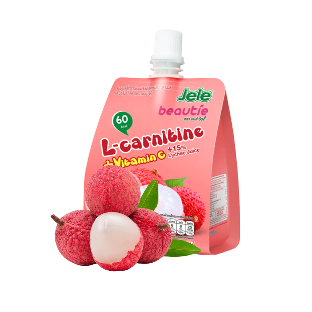 Nước ép trái cây thạch Jele L-Carnitine hương Vải gói 150 g