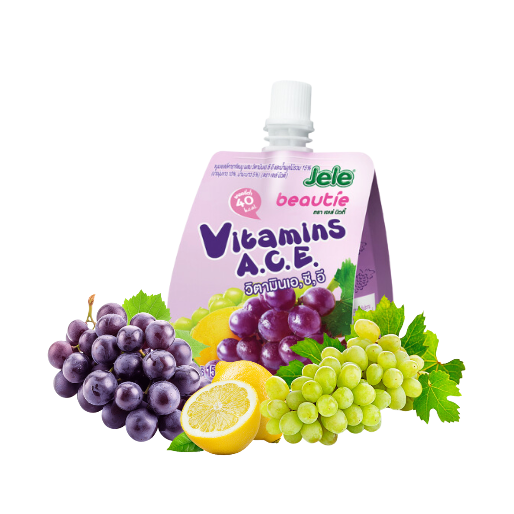 Nước ép trái cây thạch Jele Vitamins A, C, E gói 150 g
