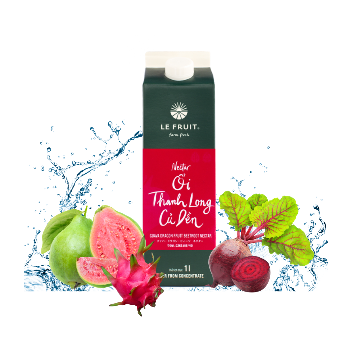 Nước ổi, thanh long và củ dền Le Fruit 1 lít (I0002300)