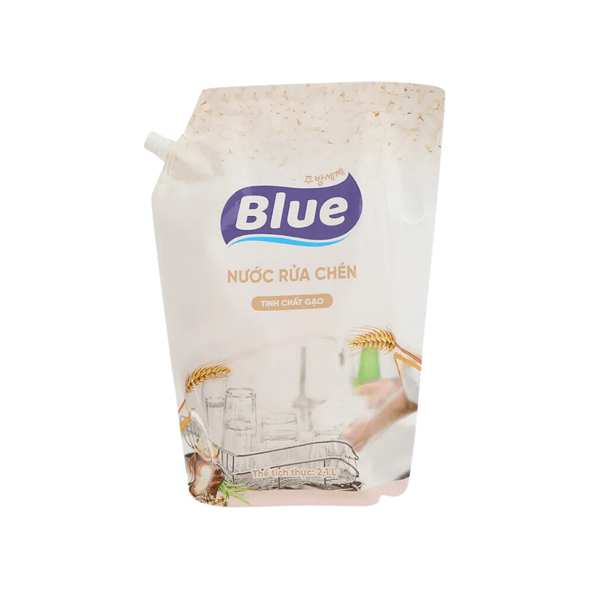 Nước rửa chén Blue chiết xuất gạo 2.1L (I0016057)