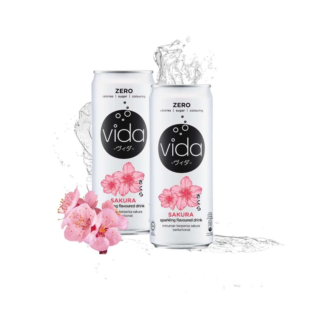 Nước uống có ga hương anh đào VIDA 325 ml (I0021670)