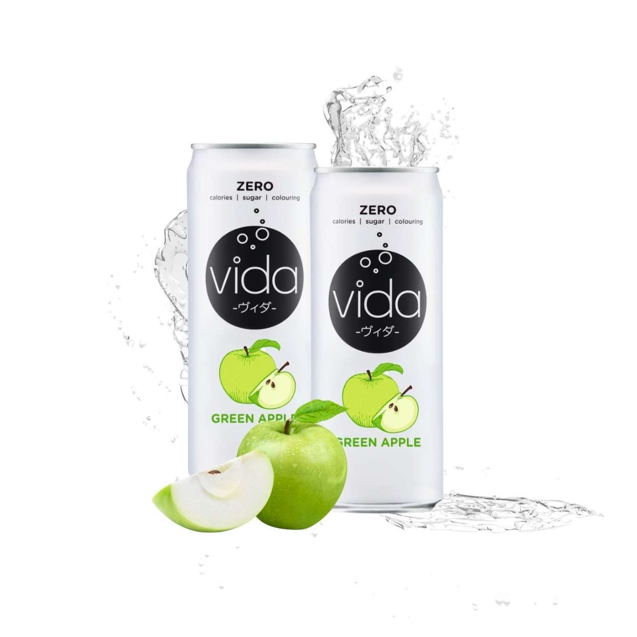 Nước uống có ga hương táo VIDA 325 ml (I0021672)