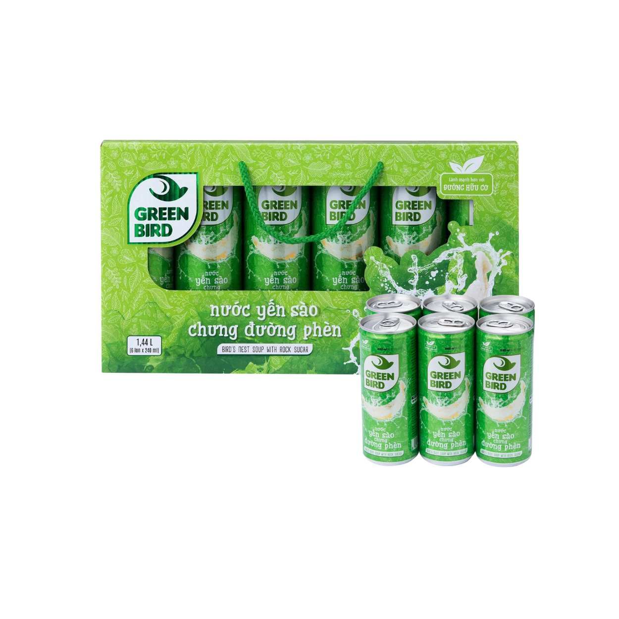 Nước yến sào chưng đường phèn Green Bird 6 x 240 ml (I0020732)