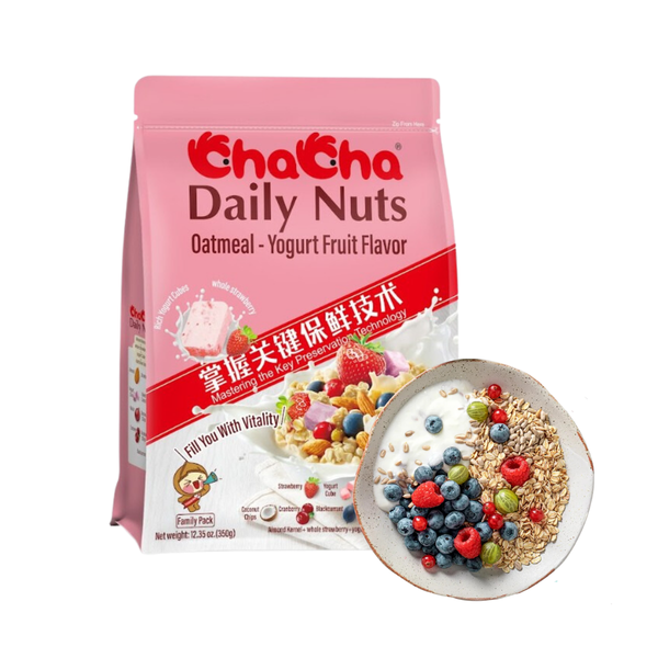 Yến mạch và hạt dinh dưỡng ăn liền hàng ngày Cha Cha mix trái cây và sữa chua 350 g