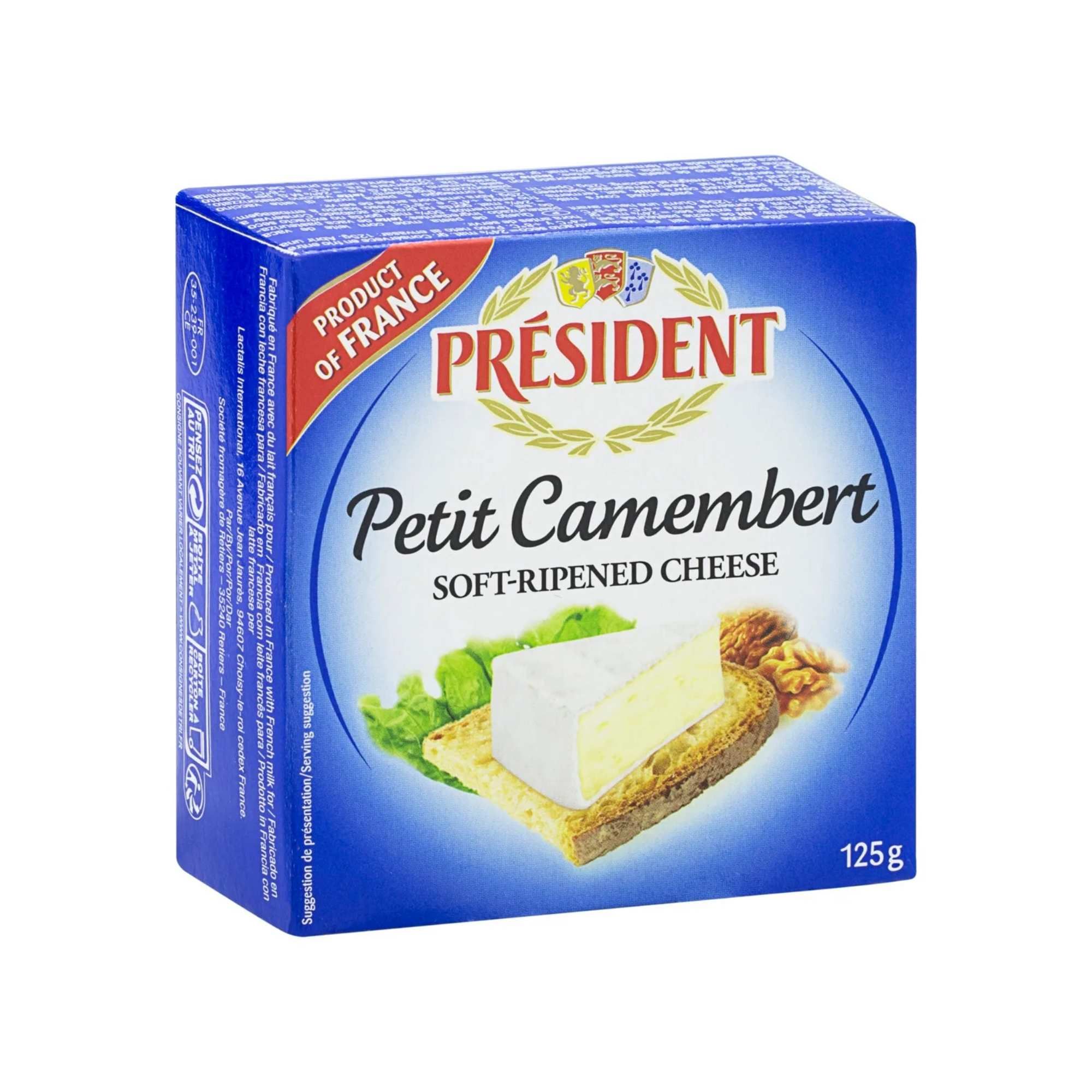 Phô mai mềm ủ chín Petit Camembert President 125 g