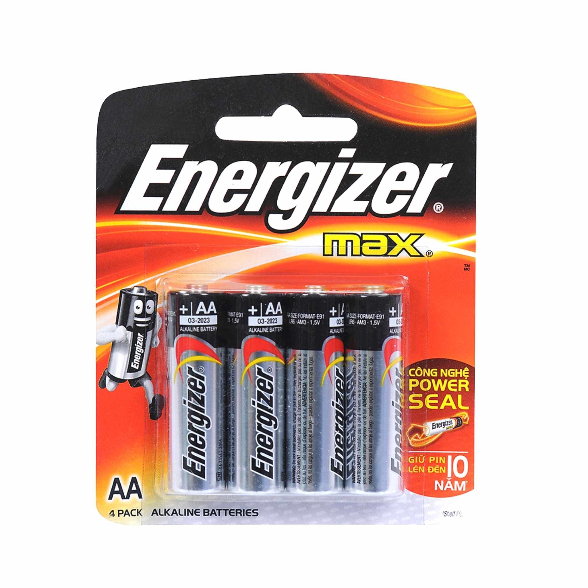 Pin AA Energizer max E91 BP4