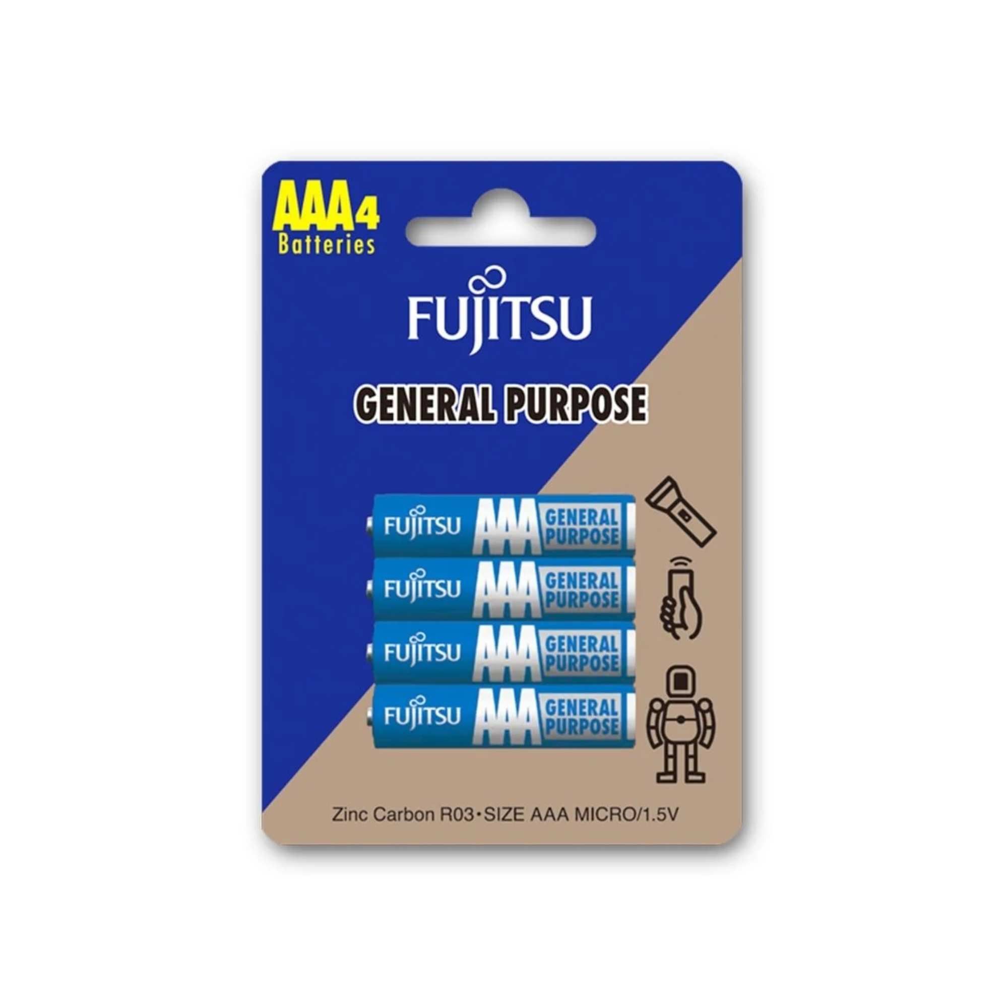 Pin Fujitsu Carbonzinc R03(4B) AAA vỉ 90 g