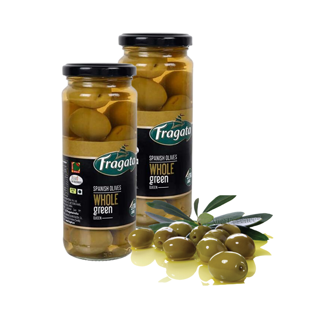 Quả Olive xanh trái lớn nguyên hạt Fragata hũ 340 g