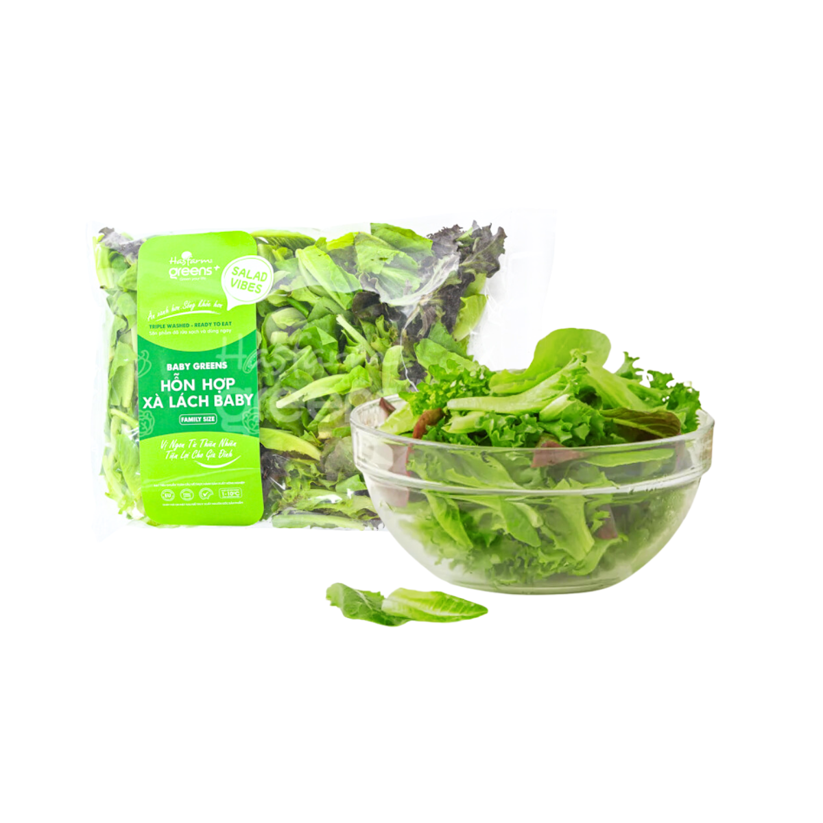 Salad hỗn hợp xà lách baby Hasfarm - 200G/Gói (I0016519)