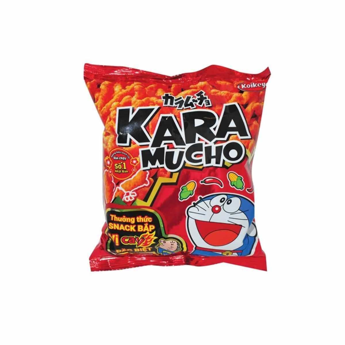 Snack bắp Karamucho vị khô bò cay gói 57 g