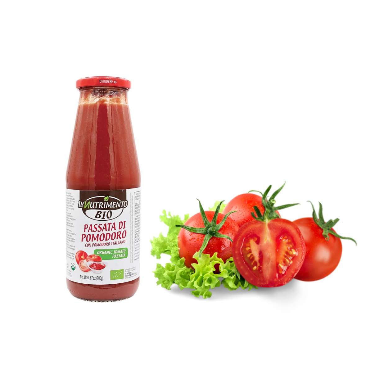Sốt cà chua Ý hữu cơ IL Nutrimento chai 700g (I0020346)
