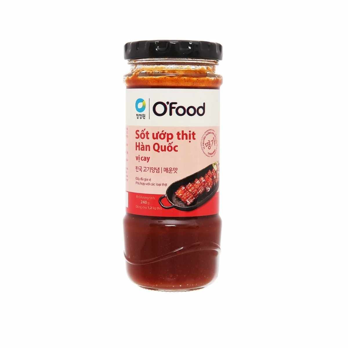 Sốt ướp thịt heo vị cay O'Food chai 280 g