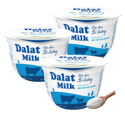 Sữa chua ăn trắng có đường Dalat Milk 100 g (I0004299)