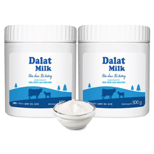 Sữa chua ăn trắng có đường Dalat Milk 500 g (I0004298)