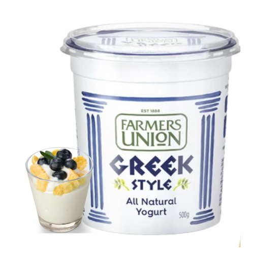 Sữa chua tươi Hy Lạp nguyên chất Greek Farmers Union 500 g (I0004258)