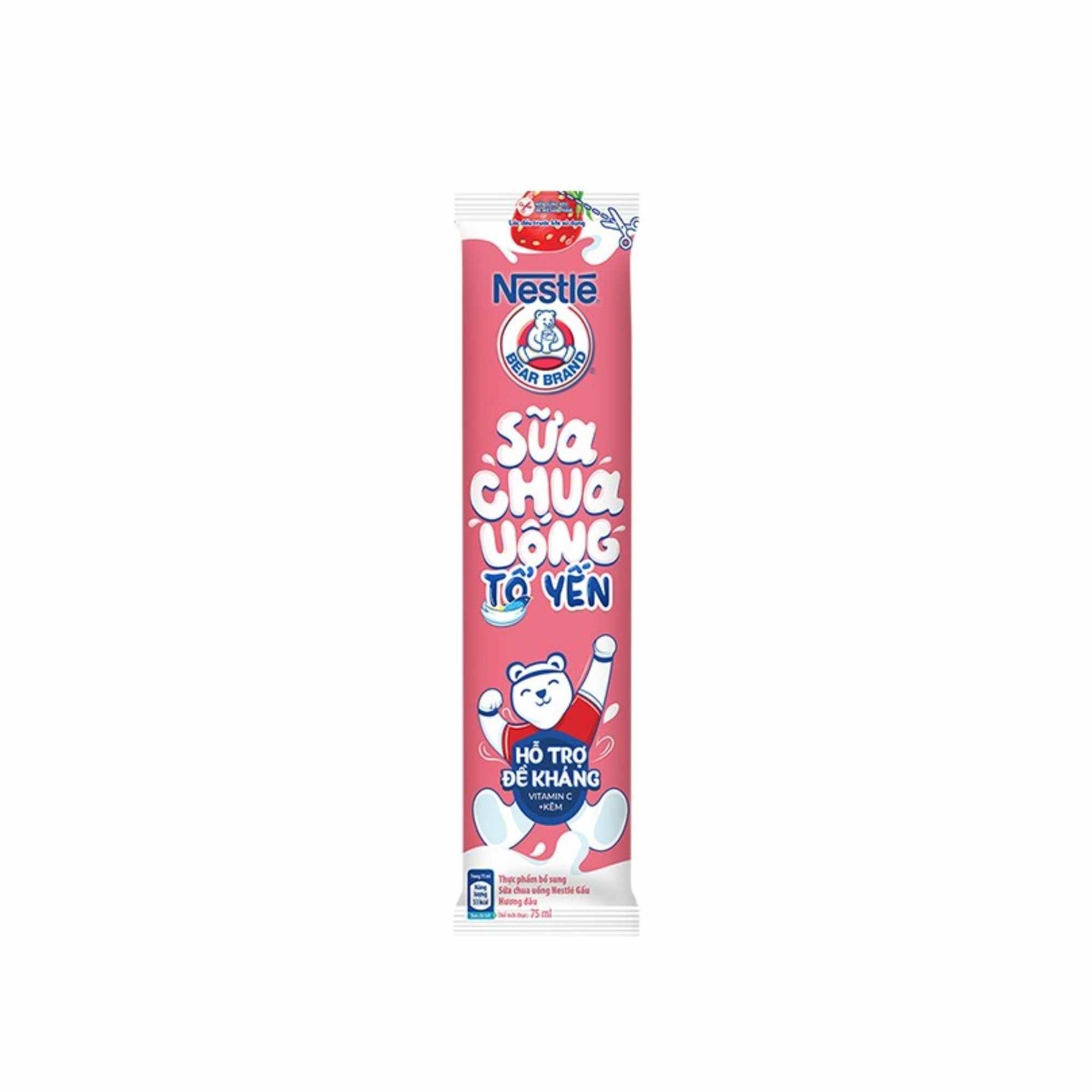 Sữa chua uống tổ yến vị dâu Yogu Nestle 75 ml