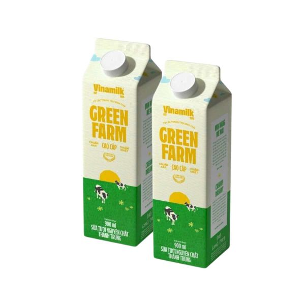 Sữa tươi thanh trùng không đường Green Farm VNM 900 ml (I0015164)