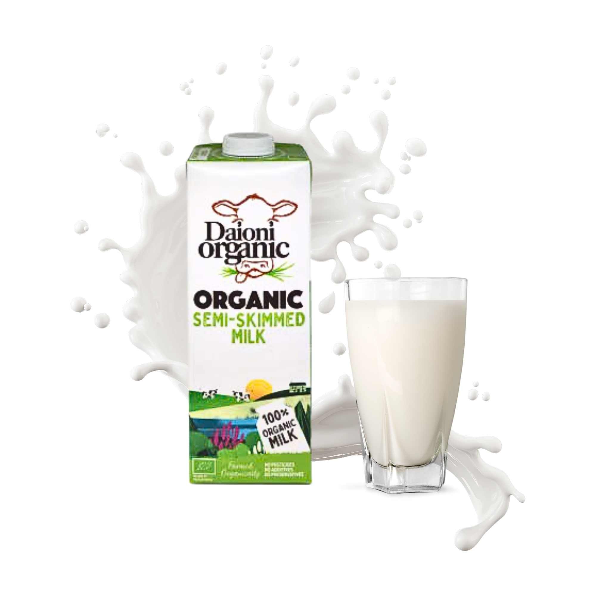 Sữa tươi tiệt trùng hữu cơ tách béo 1.6% Daioni Organic 1 lít