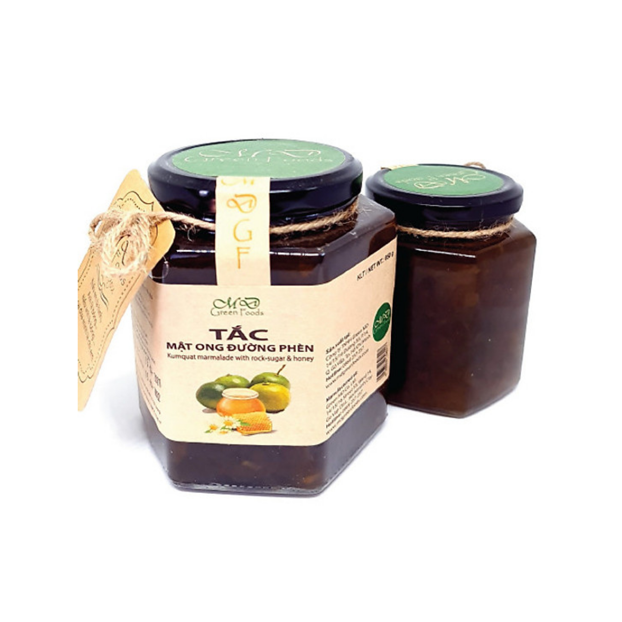 Tắc mật ong đường phèn Green Foods (Hũ 500G)