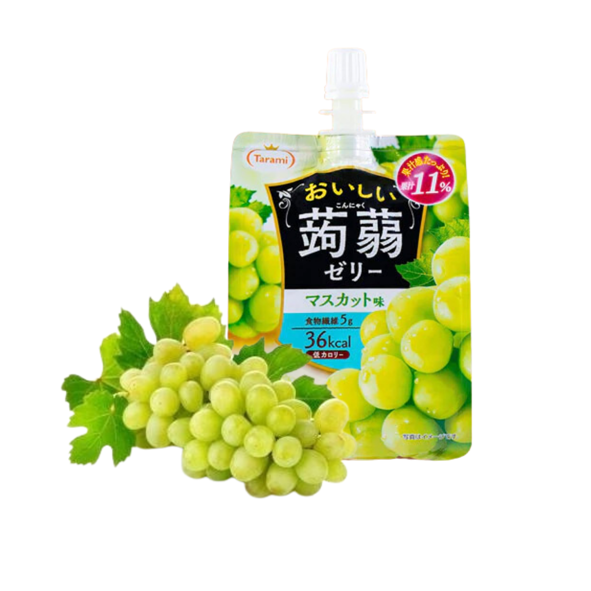 Thạch túi Tarami vị nho xanh 150 g