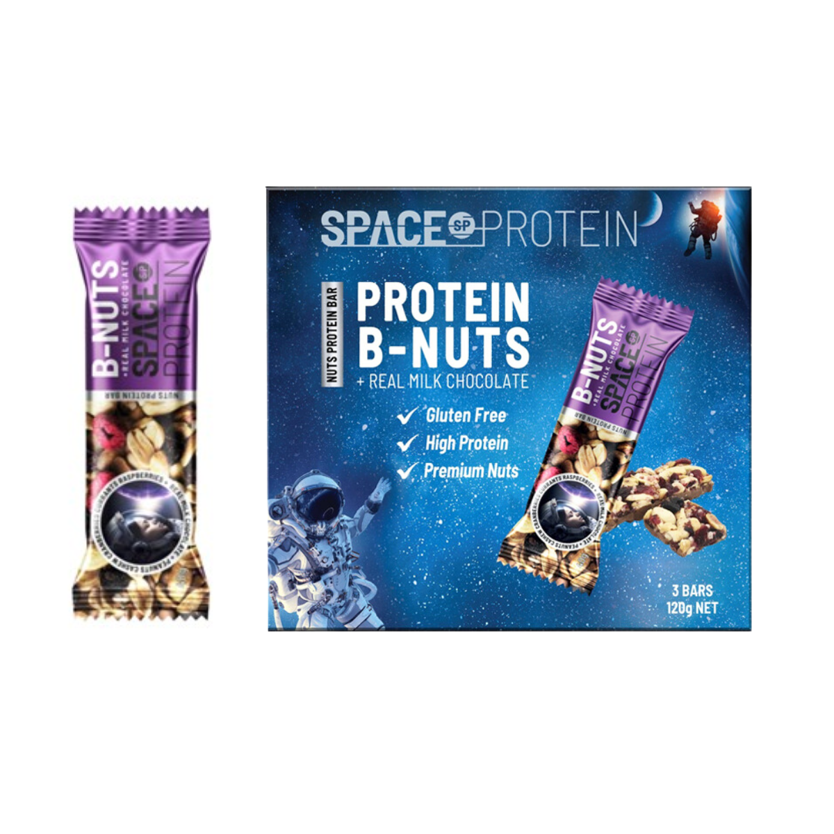 Thanh dinh dưỡng Space Protein B Nuts 120 g (I0015819)