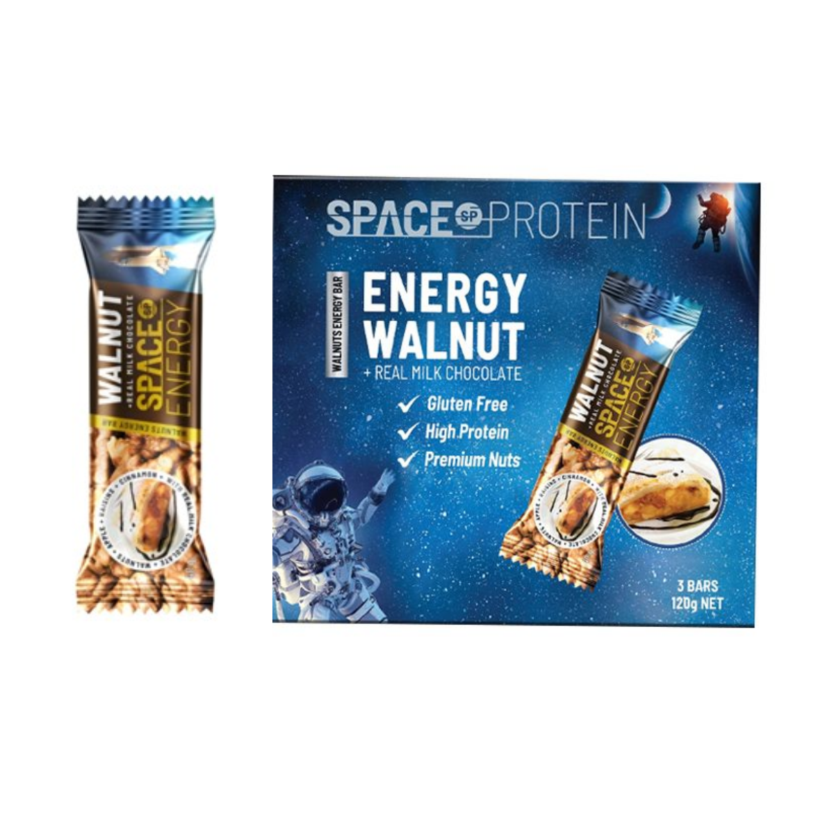 Thanh dinh dưỡng Space Protein óc chó 120 g (I0015818)