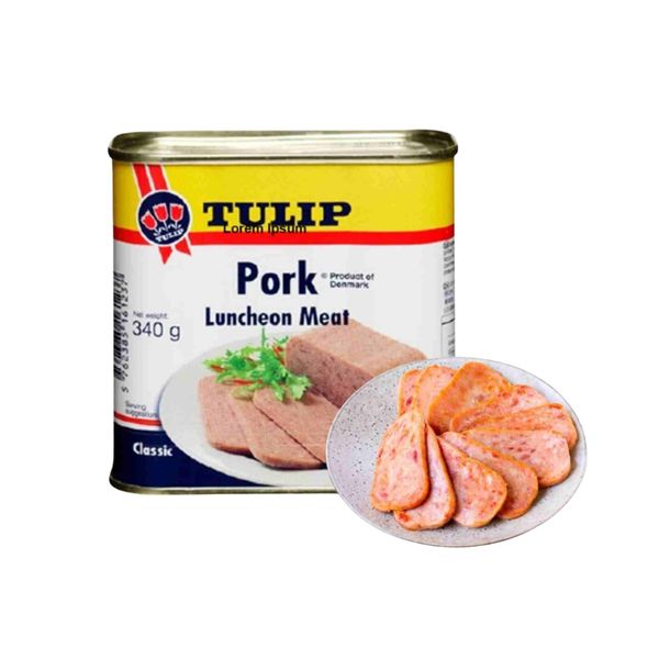 Thịt heo hộp Luncheon Meat 40% Less Sodium Tulip 340 g (I0001717)